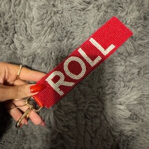 Roll Tide Beaded Keychain